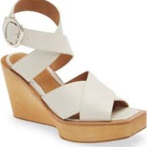 Rag & Bone Cream Wedge Sandals